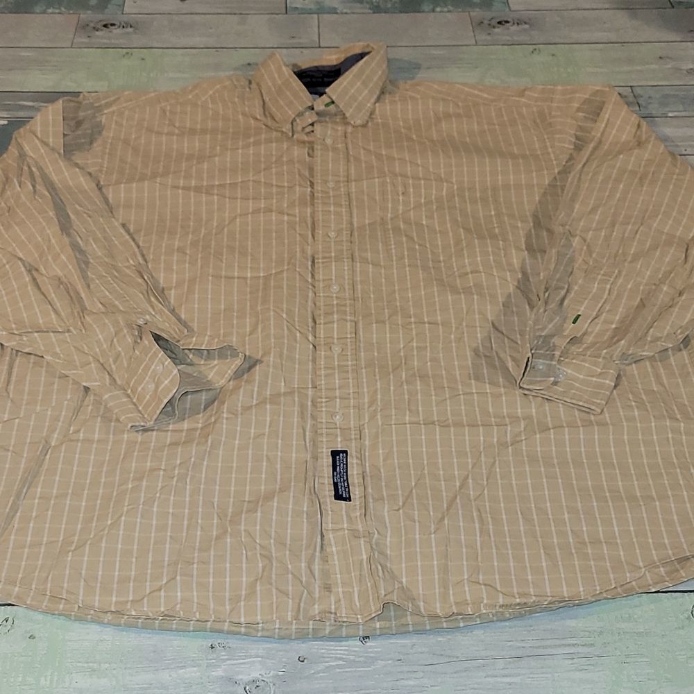 Tan Tommy Hilfiger Dress Shirt sz 17.5 34-35
